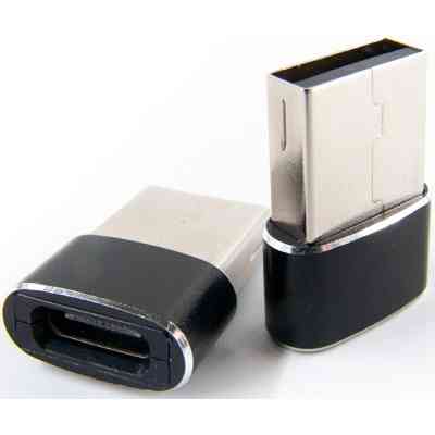 Переходник Type-C (male) to USB (female) black Dengos (ADP-021) Винница