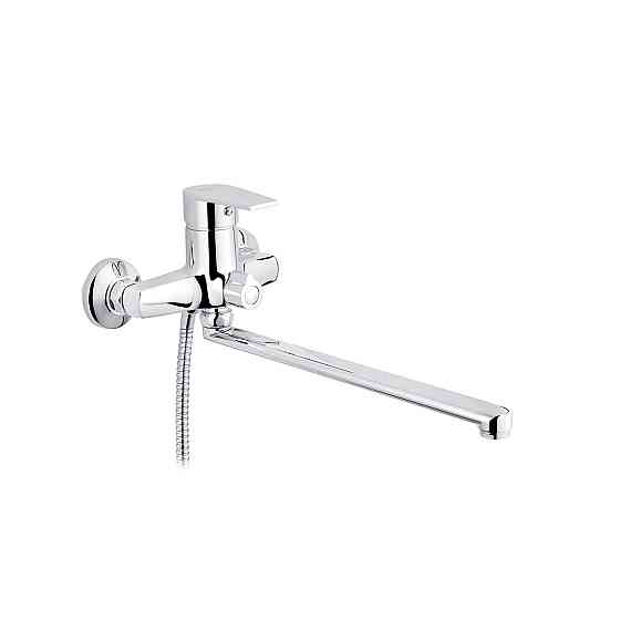 Змішувач для ванни Kroner KRM Oker - C070 з душовим гарнітуром, хром Київ