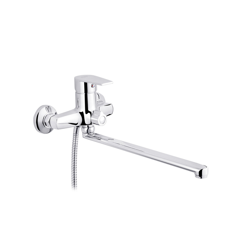 Змішувач для ванни Kroner KRM Oker - C070 з душовим гарнітуром, хром Київ - фото 1