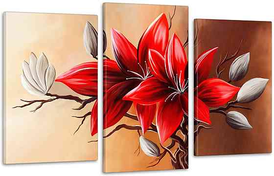 Модульна картина Абстракція Квіти Art-154_3 Київ