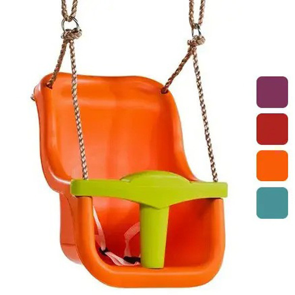 Гойдалка дитяча підвісна «Люкс» зі спинкою KBT Бельгія для дітей Помаранчевий Київ - фото 1