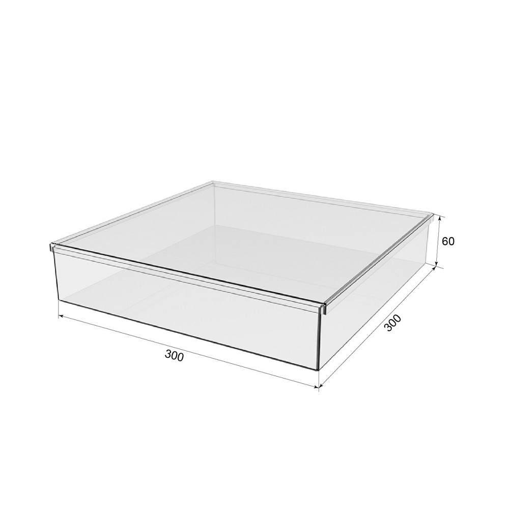 Коробка акрилова EKOSTAR 300х300х60 з кришкою Київ - фото 2