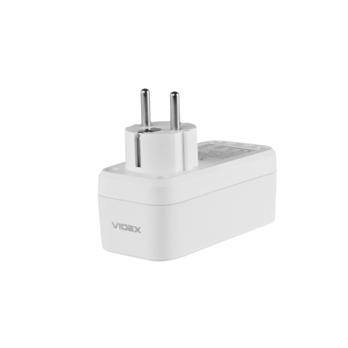 Мережевий адаптер 1 розетки/2USB-A/1Type-C із заземленням білий VF-AD1G2U1C-W Oncord Videx Житомир
