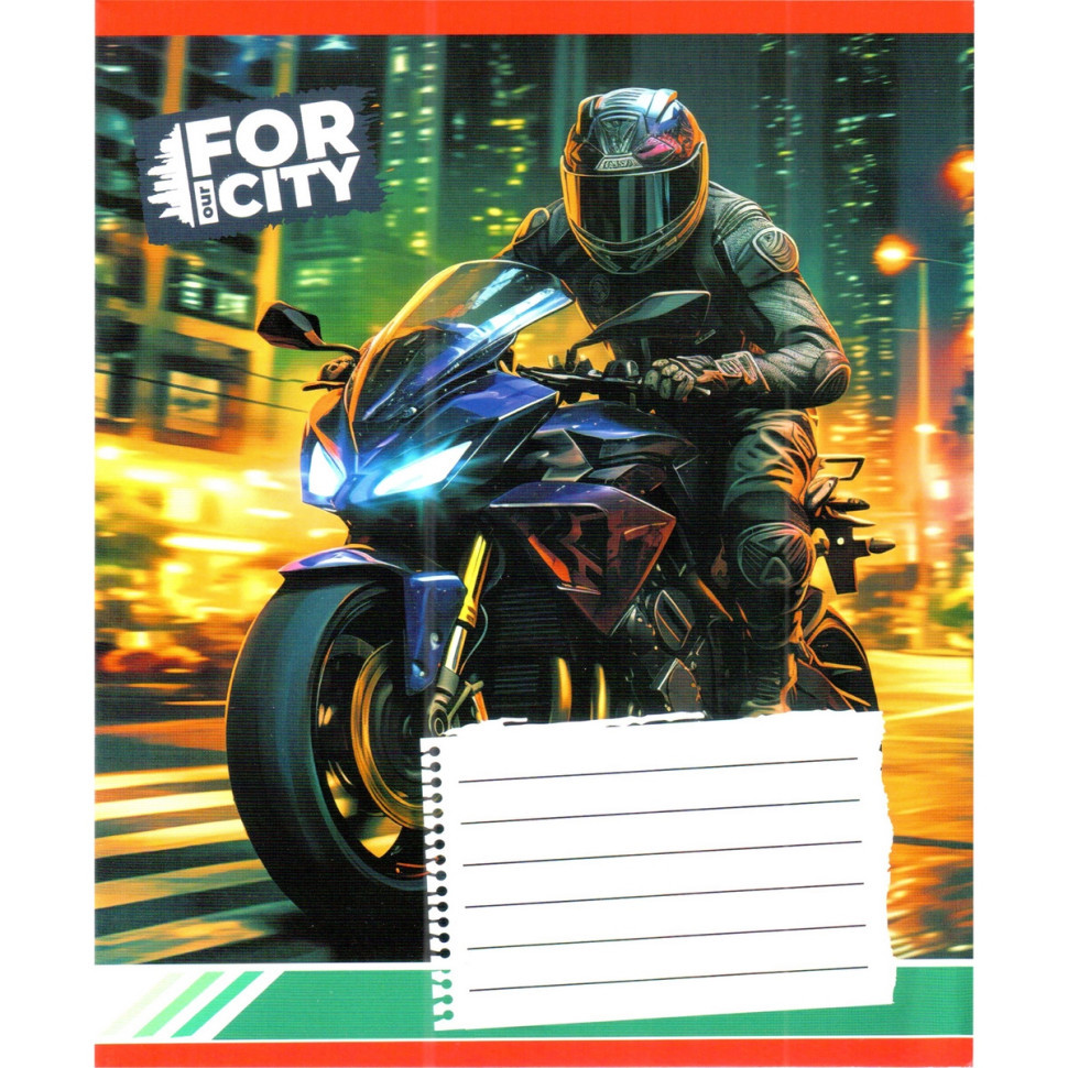 Зошит учнівський "Нічним містом" 018-530032K-3 в клітинку, 18 аркушів (959053) Вінниця - фото 1