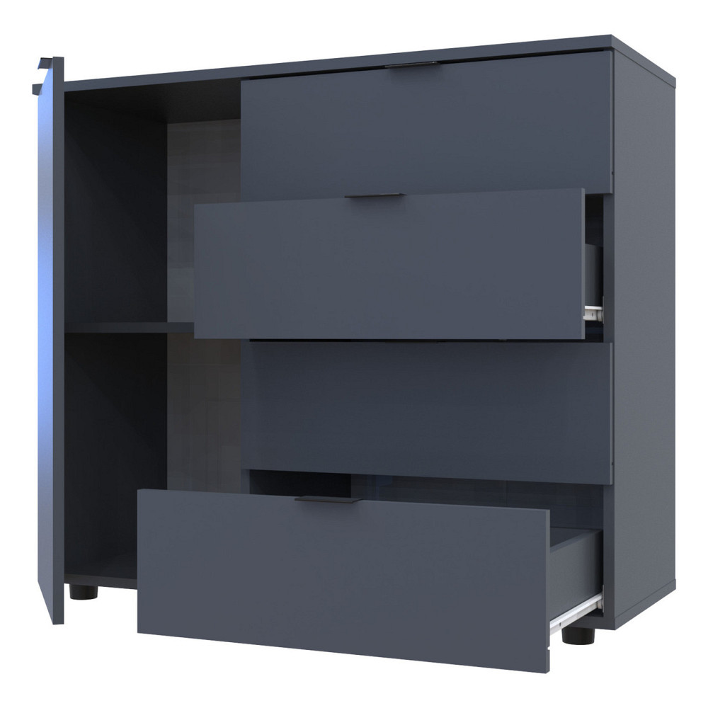 Комод у вітальню Doros Гелар GС1 100х40х81,2 см Графіт (DRS-011288) Львів - фото 7