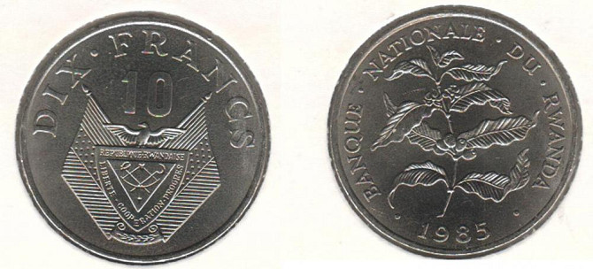Руанда 10 рейхсів 1985 Полтава - фото 1