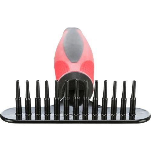 Гребінець-граблі Trixie Groomer для видалення підшерстку, дворядні з рідким зубом, 8х16 см (пластик/метал) Київ - фото 2