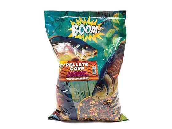Принада в гранулах Pellets Кальмар-Журавлина 4-22мм 1кг Спод Мікс ТМ BOOM Київ