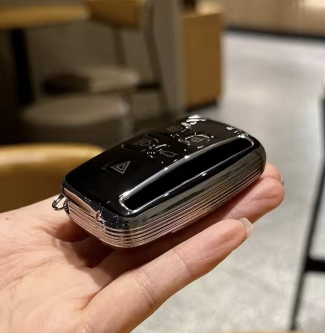 Захисний чохол для автомобільного ключа Land Rover Jaguar Чорний зі сріблом Смела - изображение 5