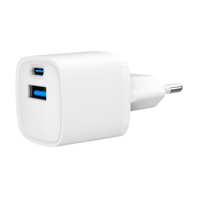 Зарядное устройство Gembird 1xUSB-C PD20W + 1xUSB QC3.0 white (TA-UC-PDQC20-W-01) Винница - изображение 1