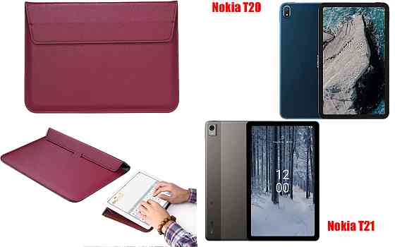 Чохол-конверт VitoCase для Nokia T20, Nokia T21, з функцією підставки для планшета Бордовий Київ