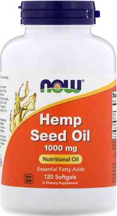 Масло семян конопли Now Foods Hemp Seed Oil 1000 мг, 120 гелевых капсул Киев