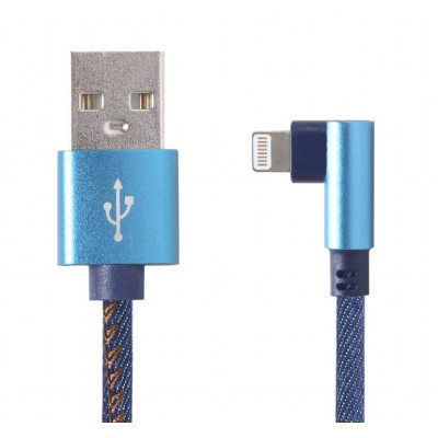 Дата кабель USB 2.0 AM to Lightning 1.0m corner Cablexpert (CC-USB2J-AMLML-1M-BL) Вінниця - фото 1