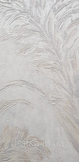 Шпалери вінілові на флізеліні Grandeco Anita1,06х10 гілки листя структурні бежеві Київ - фото 1