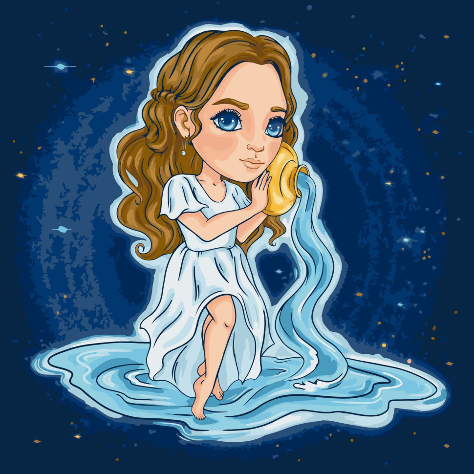 Картина за номерами "Знаки зодіаку. Водолій" ©VIKTORIA.GRO.ART 10086-AC 40х40 см Вінниця - фото 1