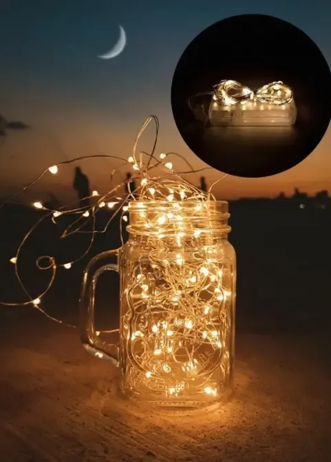 Гирлянда светодиодная нить роса 3м на батарейках 3 шт AAA белый белый цвет Gold Коломия - фото 6