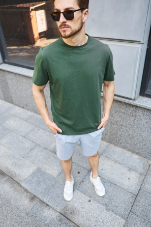 Чоловіча футболка базова Хакі XXL Харків