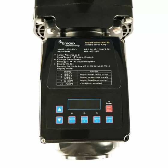 Насос для басейну Emaux SPV150 (220 В. 20 м3/год. 1.5 HP). зі змінною швидкістю Київ