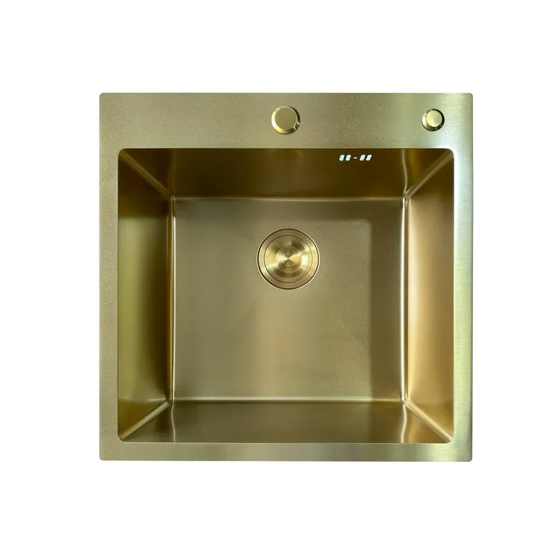 Мийка Mixxus MH5050 Micro Decor Brushed Gold (3.0/0.8) з нерж. сталі (колір матове золото) (MI8214) Київ - фото 1