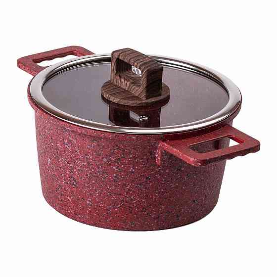 Кастрюля алюминиевая 3 л с крышкой и антипригарным покрытием Киев