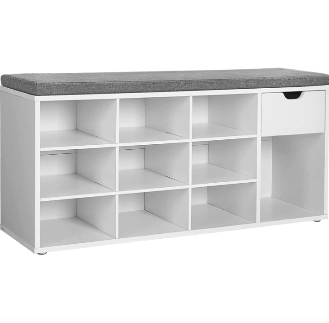 Тумба для взуття Leobert Kompred з місцем для сидіння білий Київ - фото 3