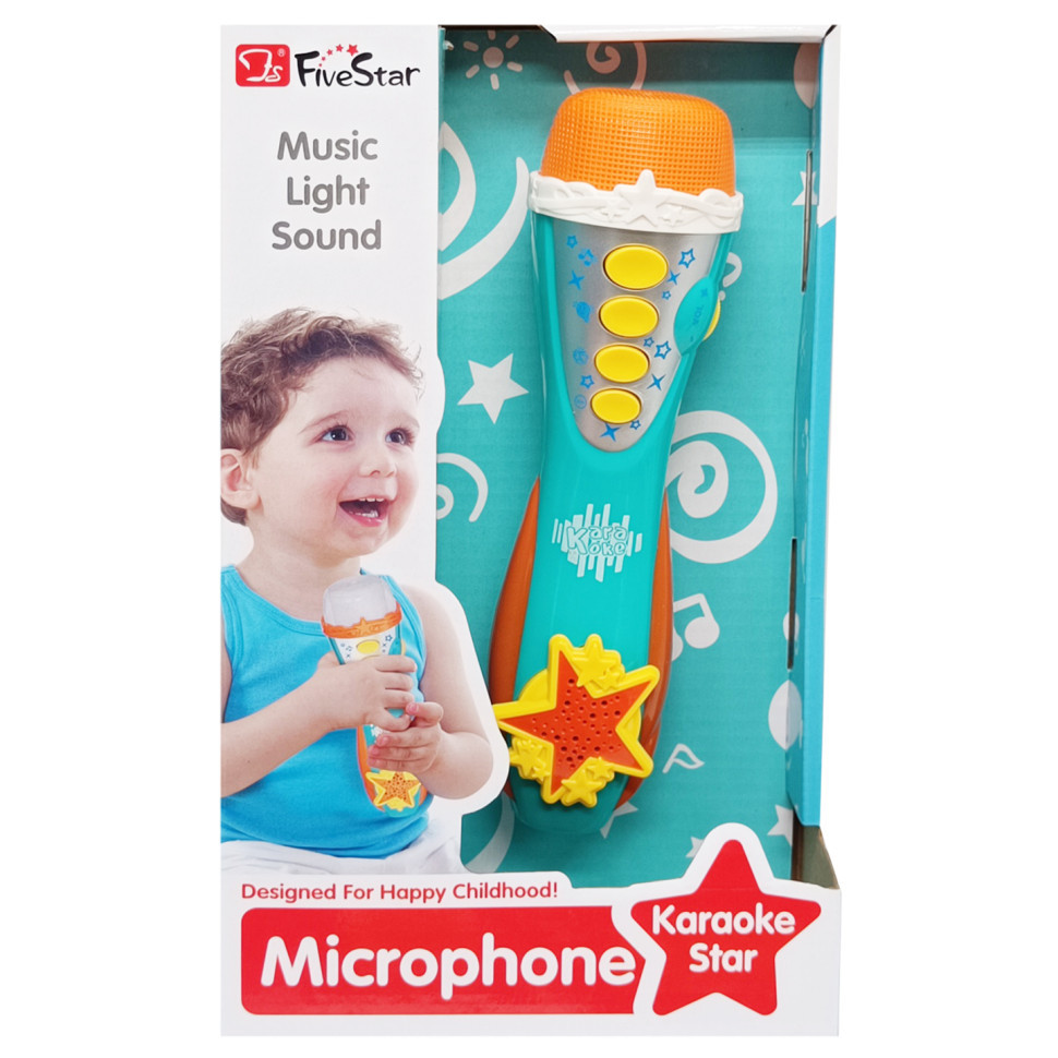 Детский игрушечный микрофон 34564AB(Turquoise) звук, музыка, регулятор громкости Винница - изображение 1