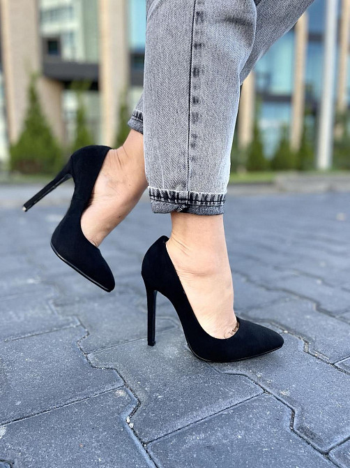 Туфлі жіночі LENA MELIANI чорні еко-замша каблук 11.5см 38р. (3560) Коломыя - изображение 9