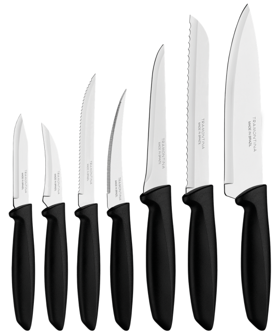 Набор ножей TRAMONTINA Plenus black, 7 предметов (6820220) Киев - изображение 1