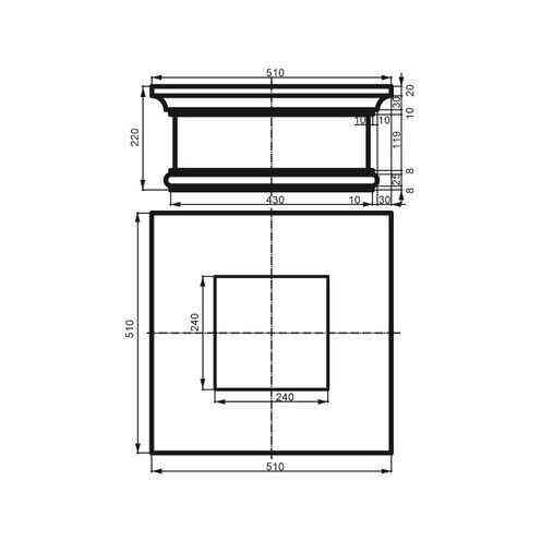 Капітель колони фасадної полістиролової Prestige Decor LC 118-1 Дніпро