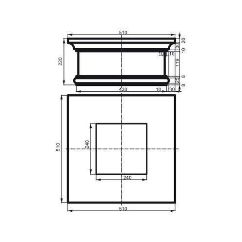 Капітель колони фасадної полістиролової Prestige Decor LC 118-1 Дніпро - фото 2