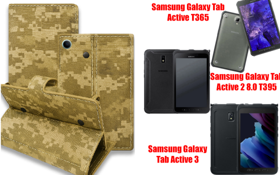 Книжка-трансформер для планшета Samsung Galaxy Tab Active, Active 2, Active 3, колір Black Pixel Київ