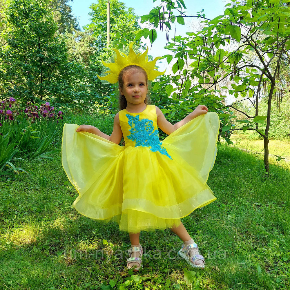 Жовта святкова сукня в патріотичних кольорах Кривий Ріг - фото 1