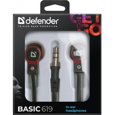 Наушники Defender Basic 619 Black-Red (63619) Винница - изображение 3