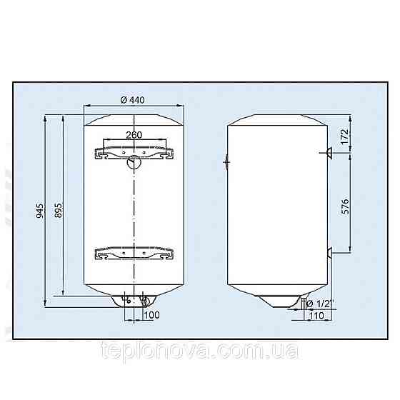 Водонагрівач LEOV LV Dry 100 l сухий тен Чернівці