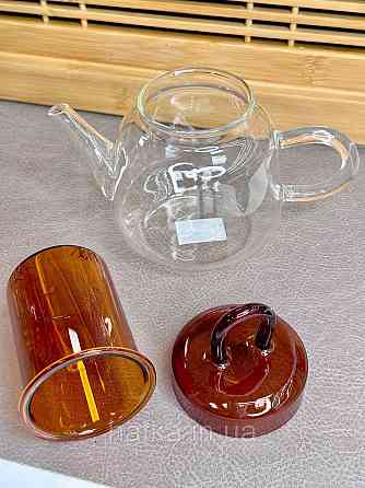 Чайник заварювальний Olens "Стайліш" 550 мл прозорий скляний для дому та ресторану 102-813 Київ