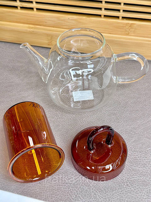 Чайник заварювальний Olens "Стайліш" 550 мл прозорий скляний для дому та ресторану 102-813 Київ - фото 3