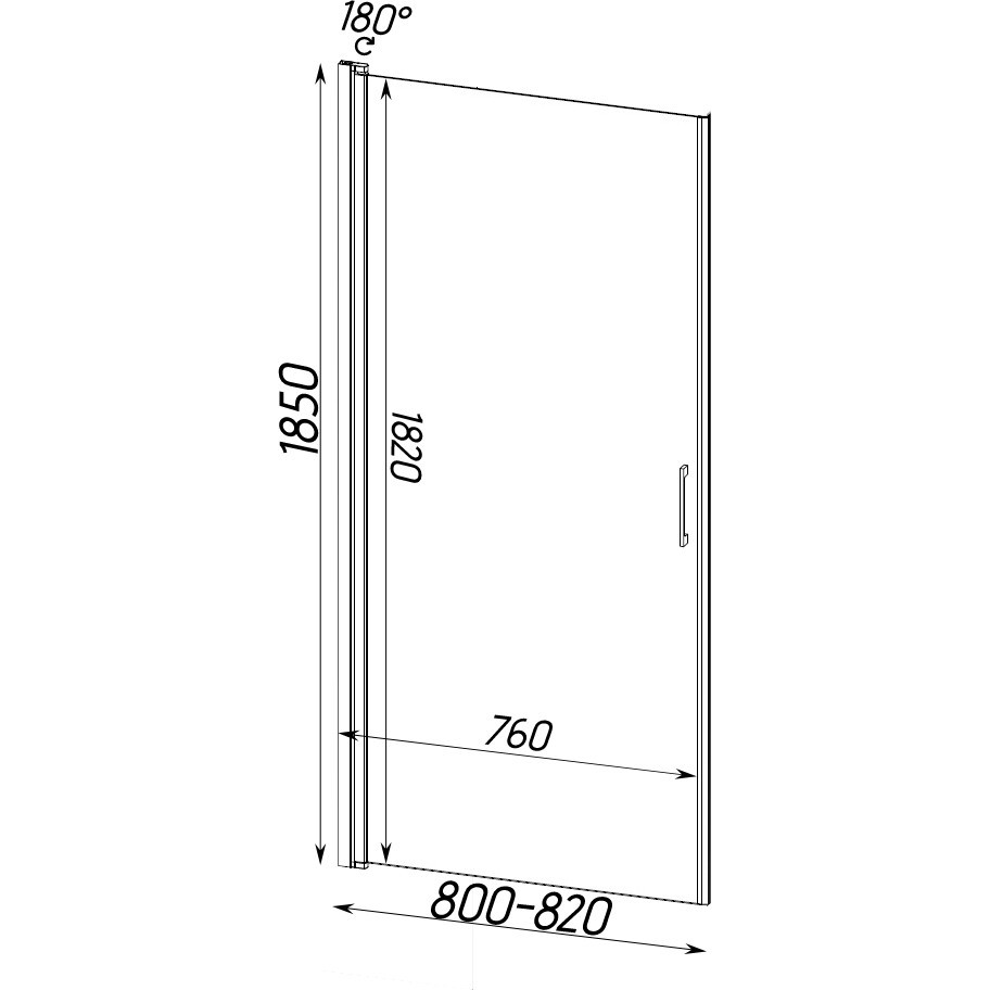 Душові двері PROSNA 80FS BRAVO (1уп.) Київ - фото 7