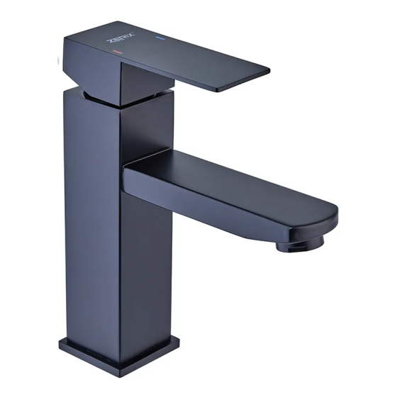 Змішувач для умивальника зі сталі SUS304 Zerix KUB-001 Black Харків