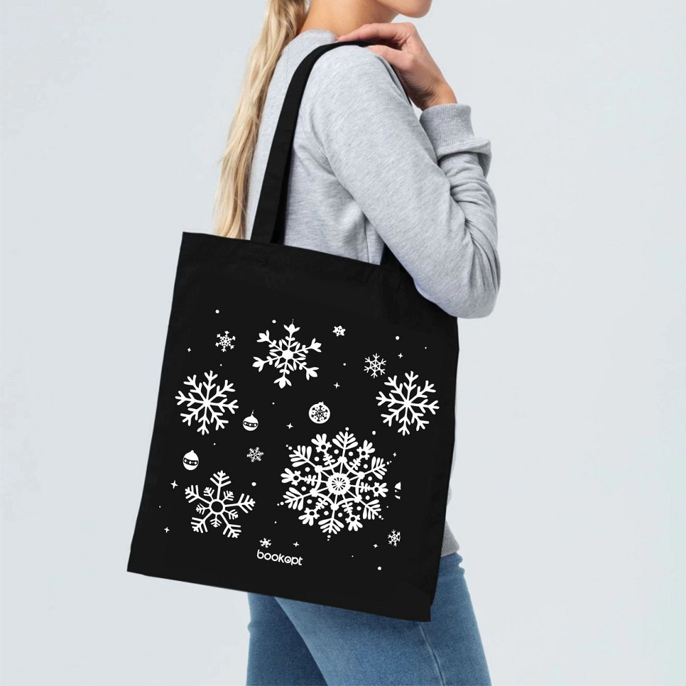 Екошопер BookOpt BK4041 Сніжинки чорний Киев - изображение 7