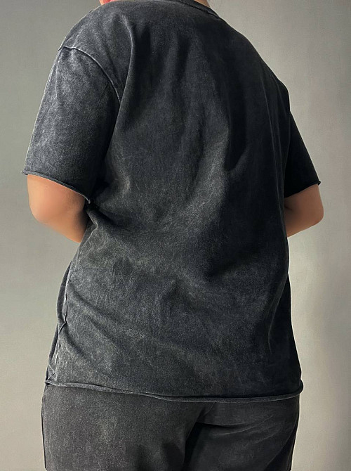 Костюм жіночий YUJIE YISHANG 7401 футболка з брюками тай-дай вишивка чорний, чорний, M Київ - фото 9