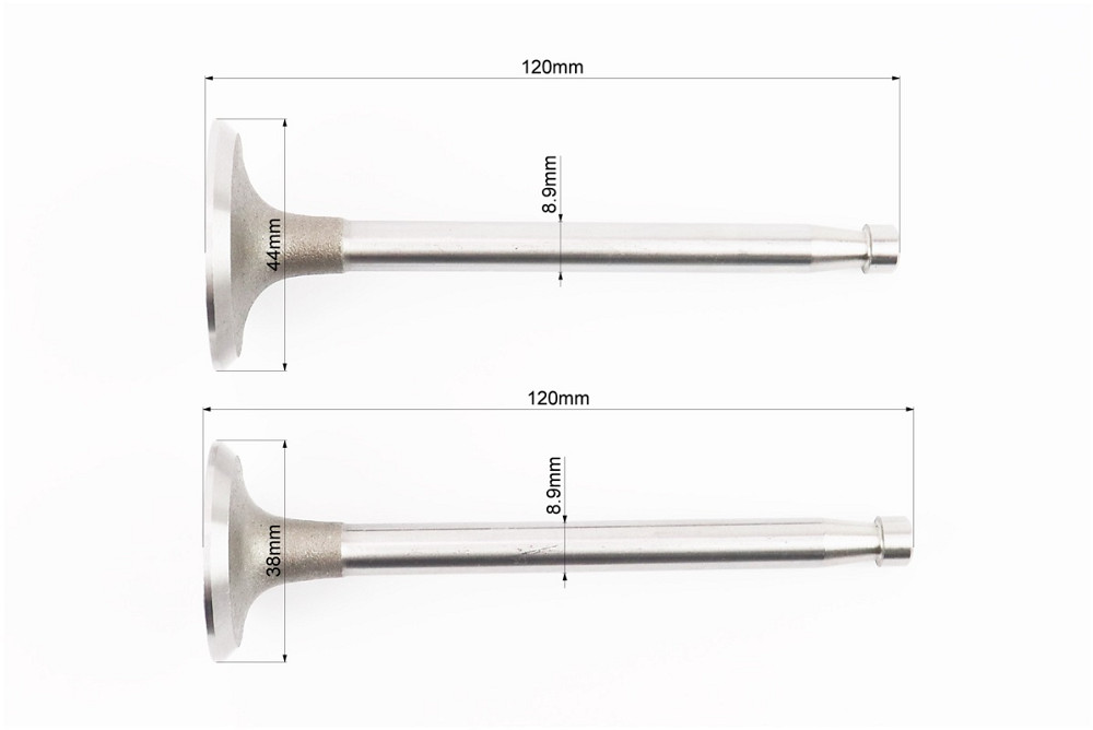 Клапан впускний (h-120; D-44; d-8,9), випускний (h-120; D-38; d-8,9) + клапанний механізмк-кт JD1105 Київ - фото 2