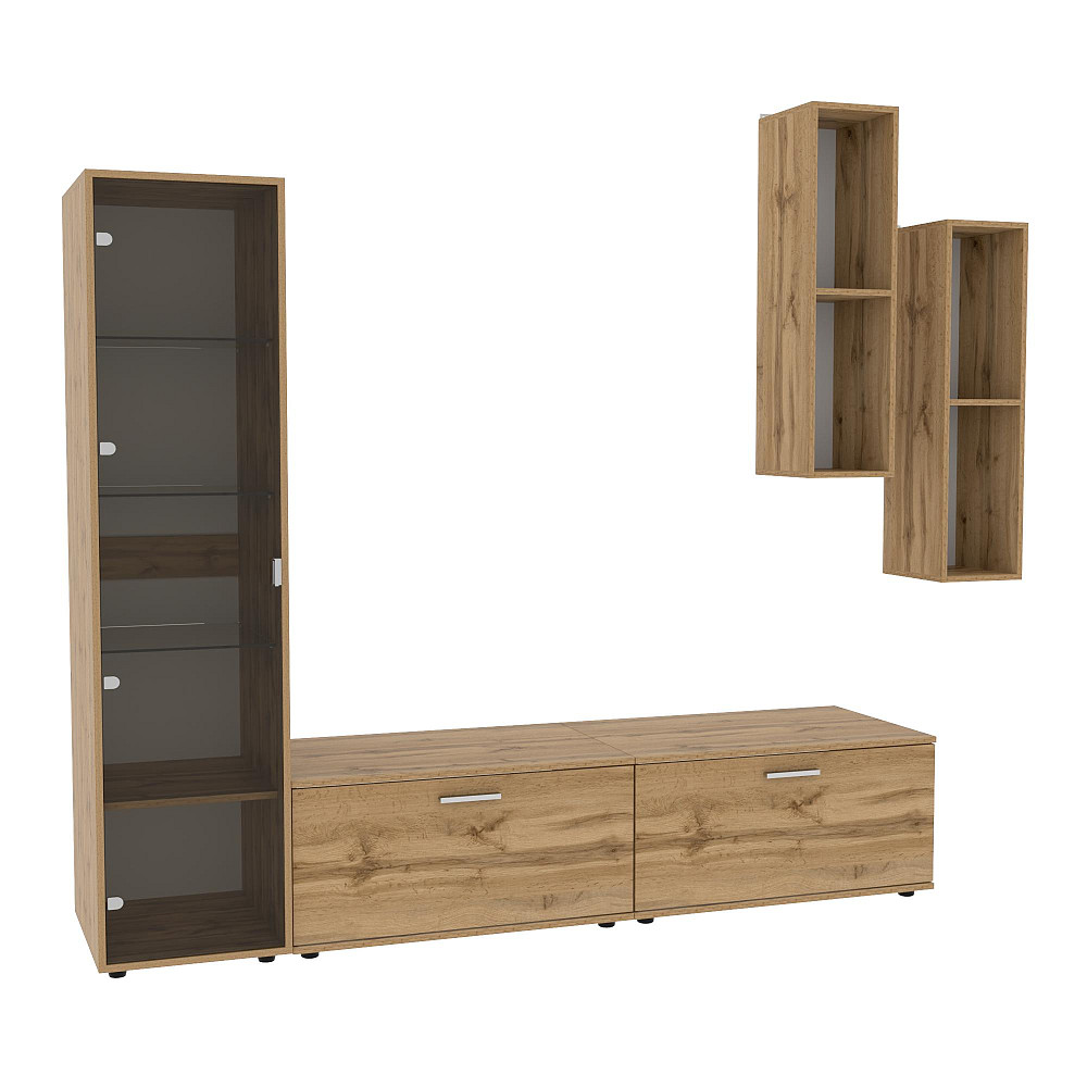 Стенка в гостиную Hugo-2, Дуб Аппалачи, 2060х520х1700 Львов - изображение 1