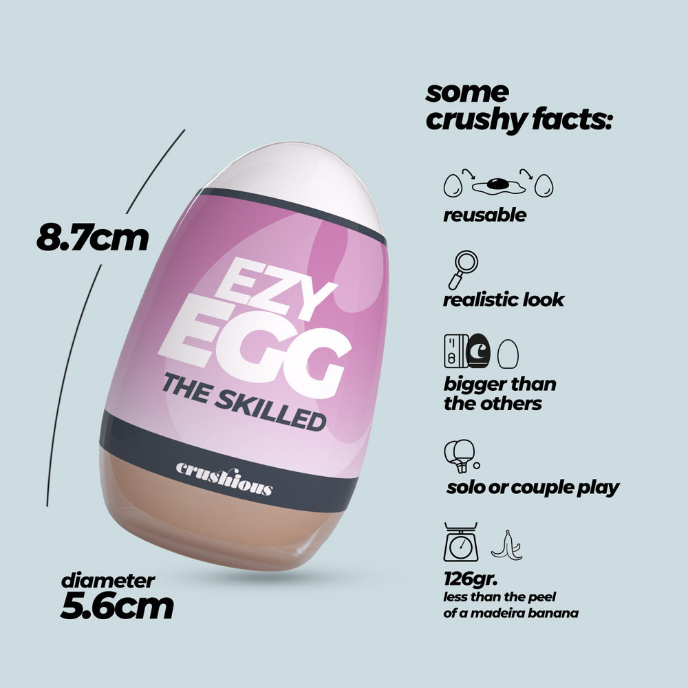 Мастурбатор-яйце, вагіна CRUSHIOUS EZY EGG THE Skilled, реалістичний Sex Aura Київ - фото 9