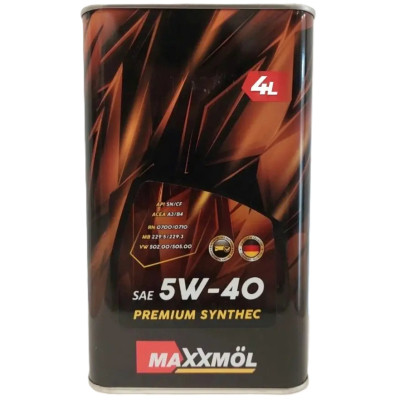 Моторна олива Maxxmol Premium Synthec 5W-40 4л Вінниця - фото 1