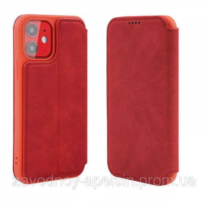 Чехол книжка iPhone 12 mini Кожаный (красный) Одесса - изображение 1