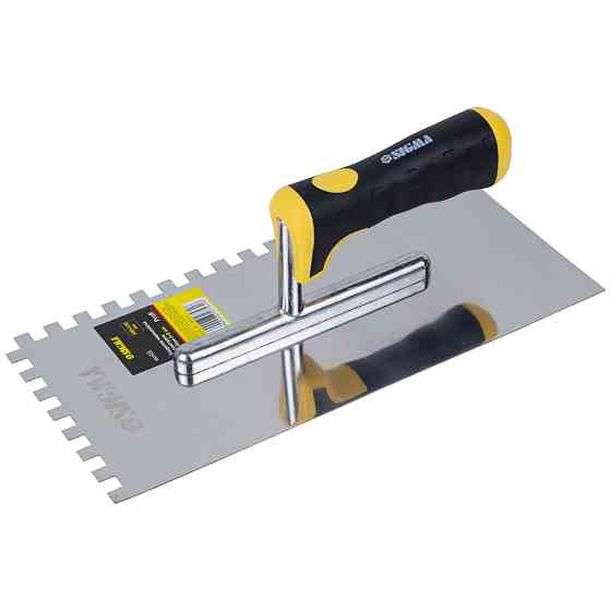 Sigma Гладилка нержавеющая штукатурная Profi 280×130мм c зубом 8×8мм SIGMA (8327531) Киев