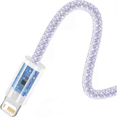 Дата кабель USB 2.0 AM to Lightning 1.0m 2.4A purple Baseus (CALD000405) Винница