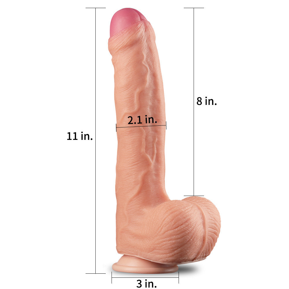 Фаллоимитатор - Dual-Layered Silicone Cock 11