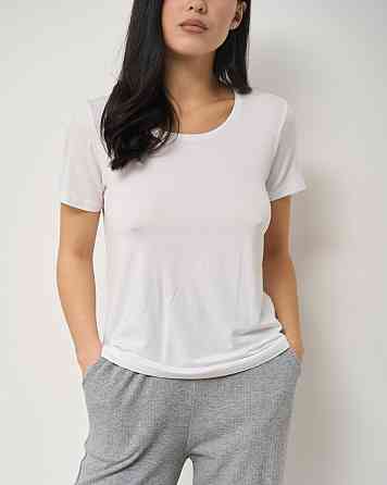 Футболка з віскози жіноча — Білий, Чорний — Ozkan 26976 Київ