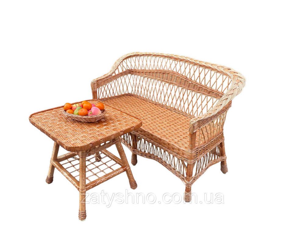 Плетений диван для дачі Київ - фото 3